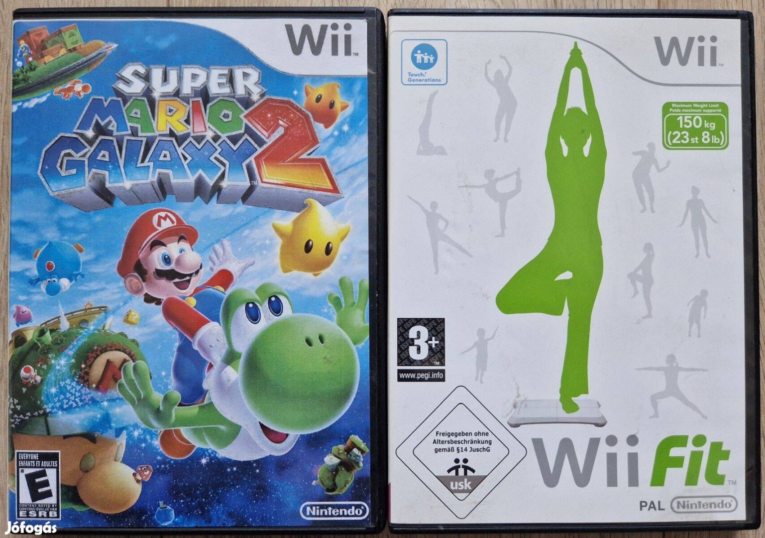 Eredeti Nintendo Wii Fit + Super Mario Galaxy2 játék DVD