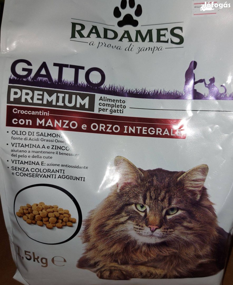 Eredeti Olasz Gatto Macskaeledel.1.5 Kg Aromatartós!