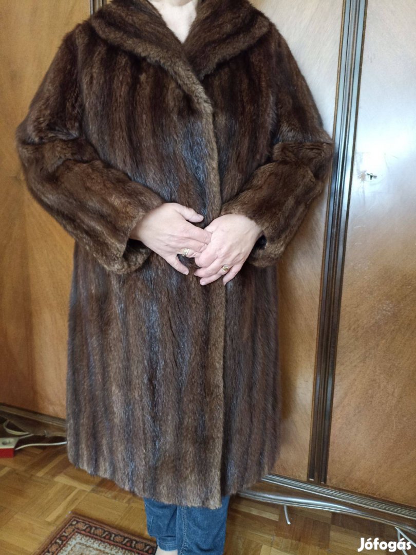 Eredeti Pézsma női szőrme bunda XL méret