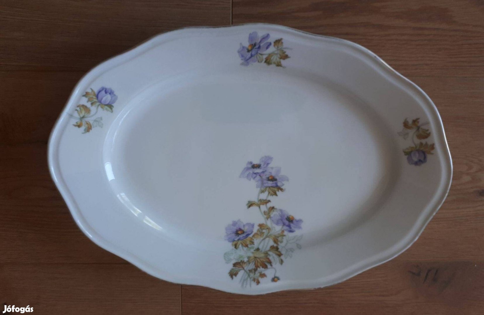 Eredeti Pirkenhammer porcelán húsos tál (1930-as évek dereka)