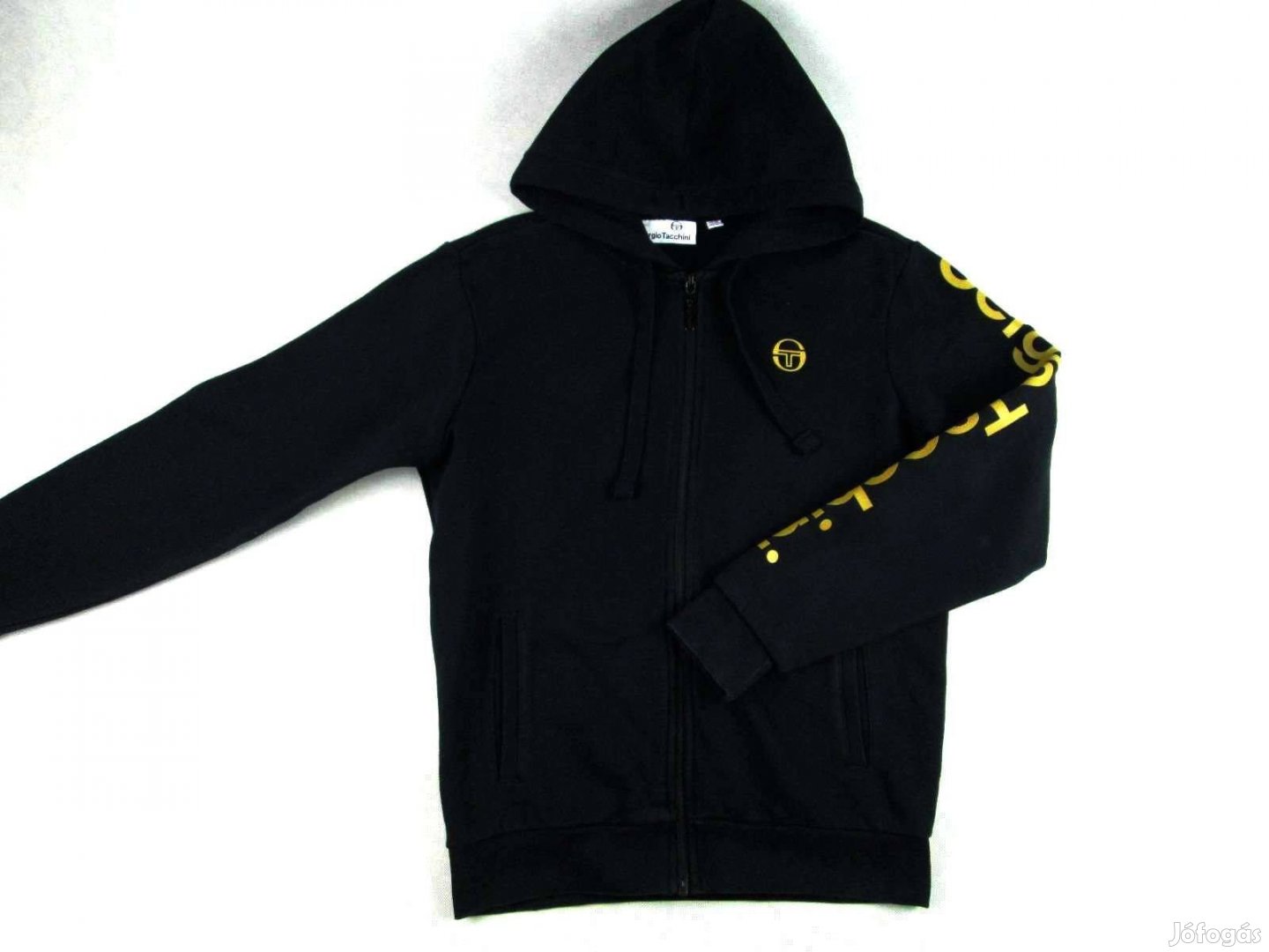 Eredeti Sergio Tacchini S Hosszú Ujjú Sportos Férfi Fekete