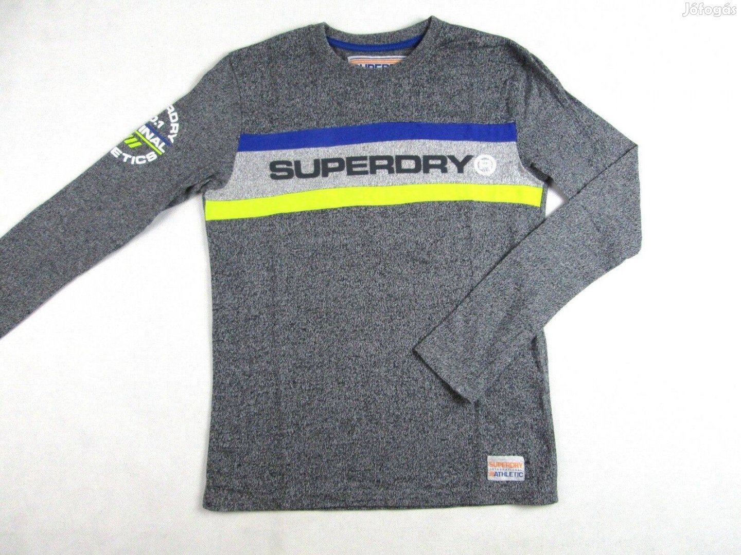 Eredeti Superdry (S) Hosszú Ujjú Férfi Szürke Pulóver