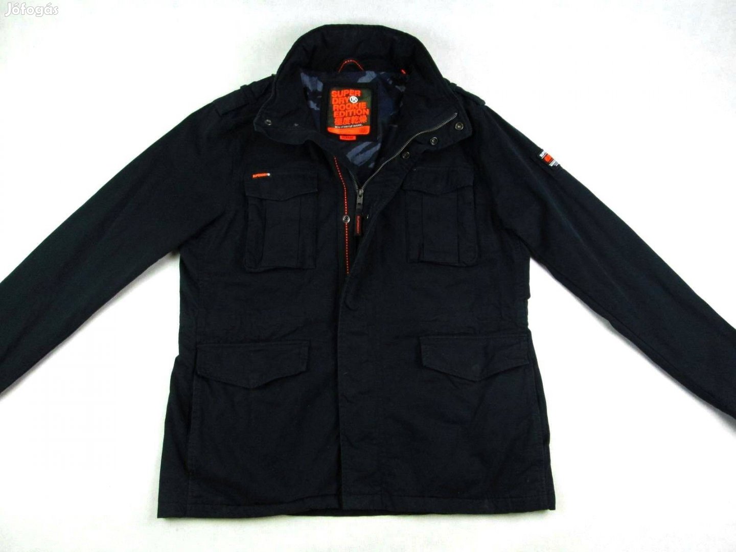 Eredeti Superdry (XL) Férfi Fekete Masszív Kabát