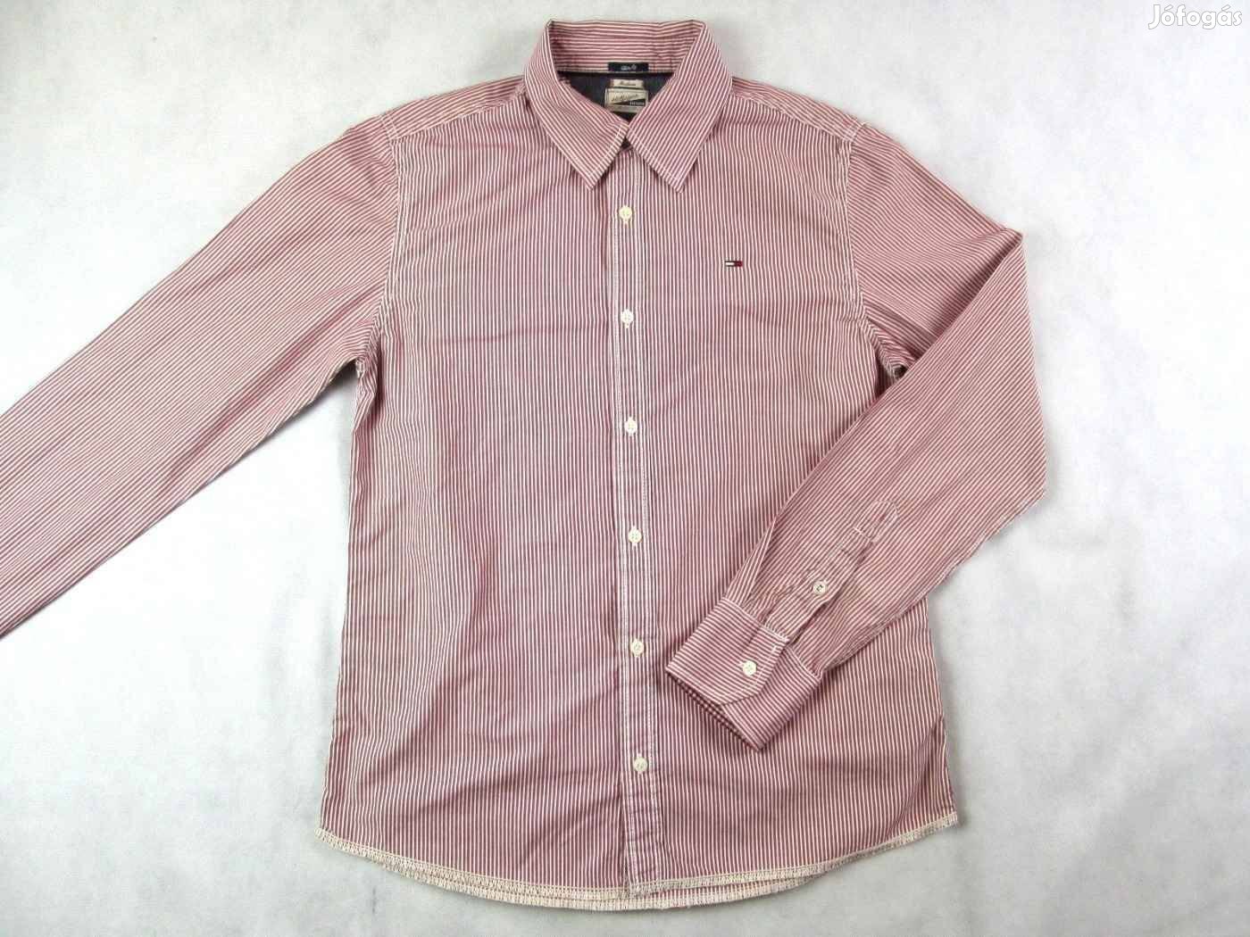Eredeti Tommy Hilfiger Slim Fit M Csíkos Hosszú Ujjú Férfi
