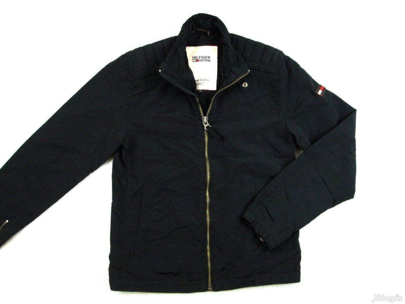 Eredeti Tommy Hilfiger (S) Férfi Átmeneti Fekete Kabát