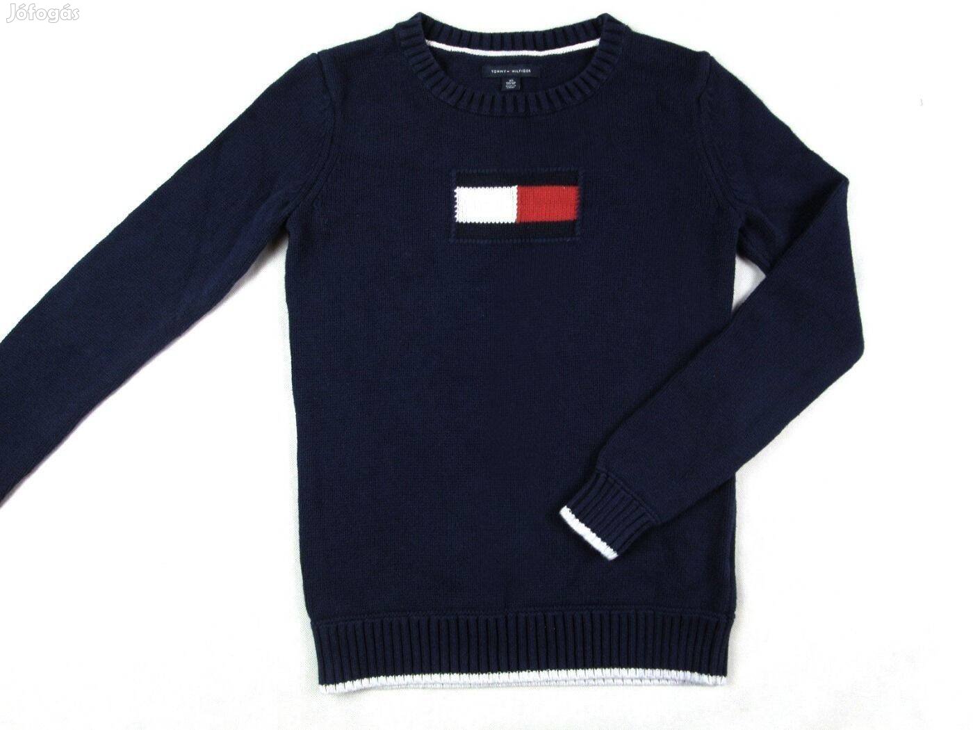 Eredeti Tommy Hilfiger (XS) Női ÉJ Sötétkék Pulóver