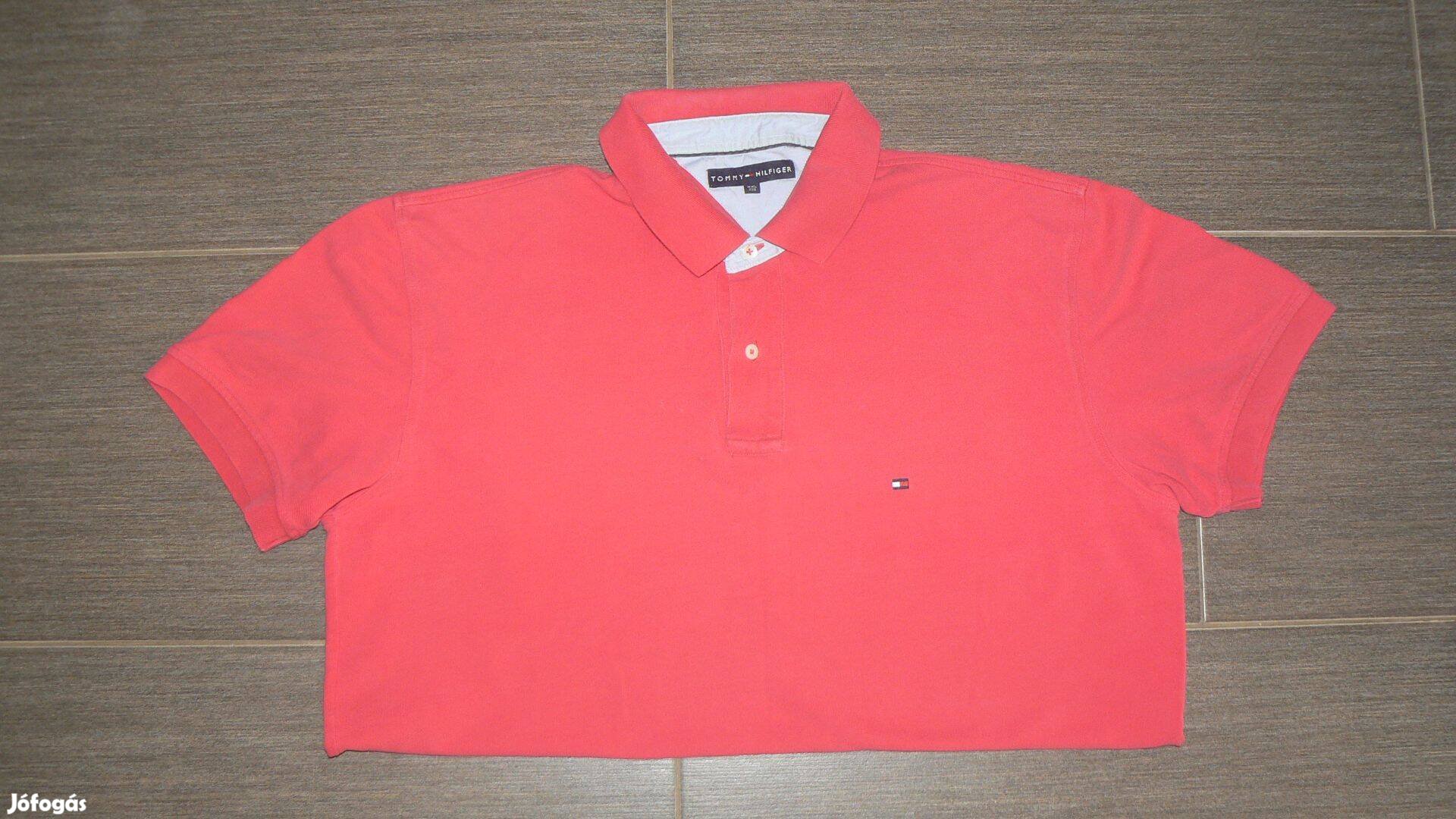 Eredeti Tommy Hilfiger férfi XXL/XL piros galléros póló