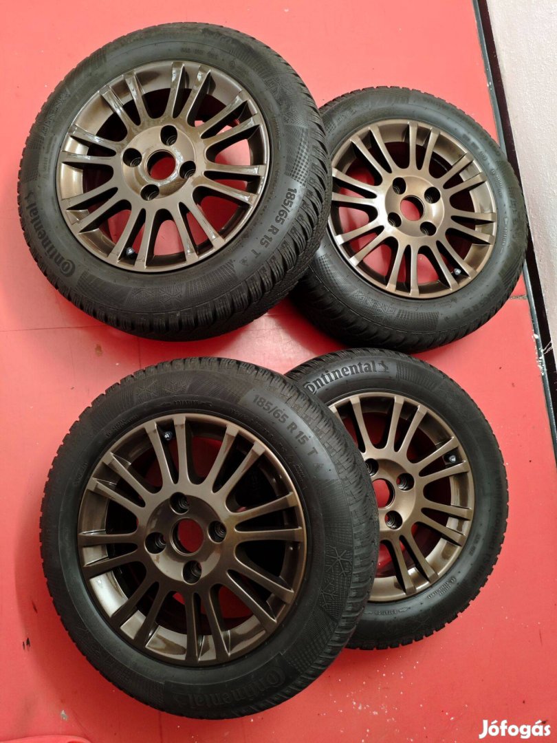 Eredeti Volvo Solaris 15" alufelni + 185/65 R15 Continental TS860 téli