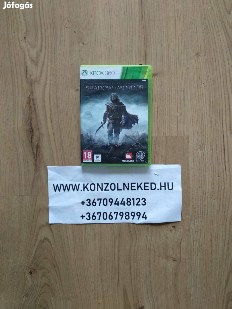 Eredeti Xbox 360 játék Middle-Earth Shadow of Mordor