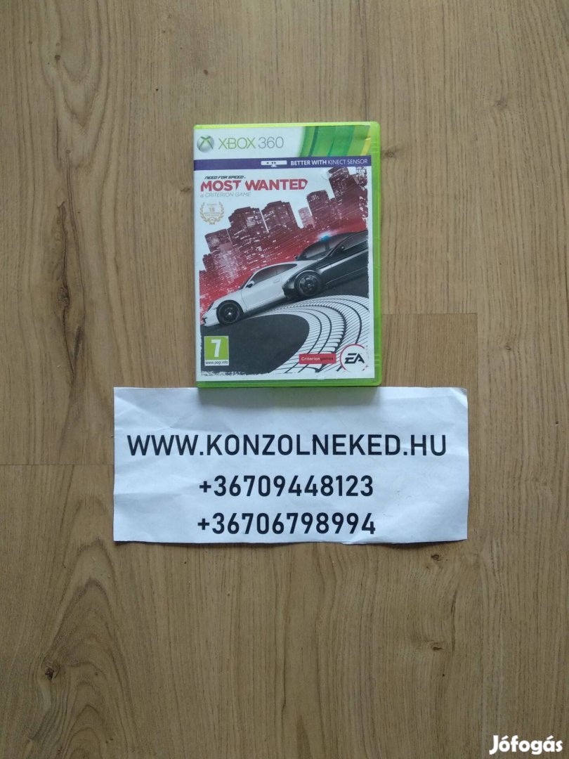 Eredeti Xbox 360 játék Need for Speed Most Wanted 2012