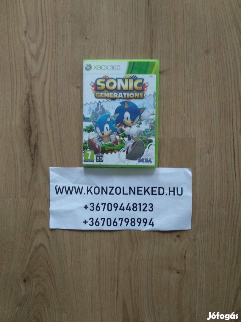 Eredeti Xbox 360 játék Sonic Generations Xbox One Kompatibilis