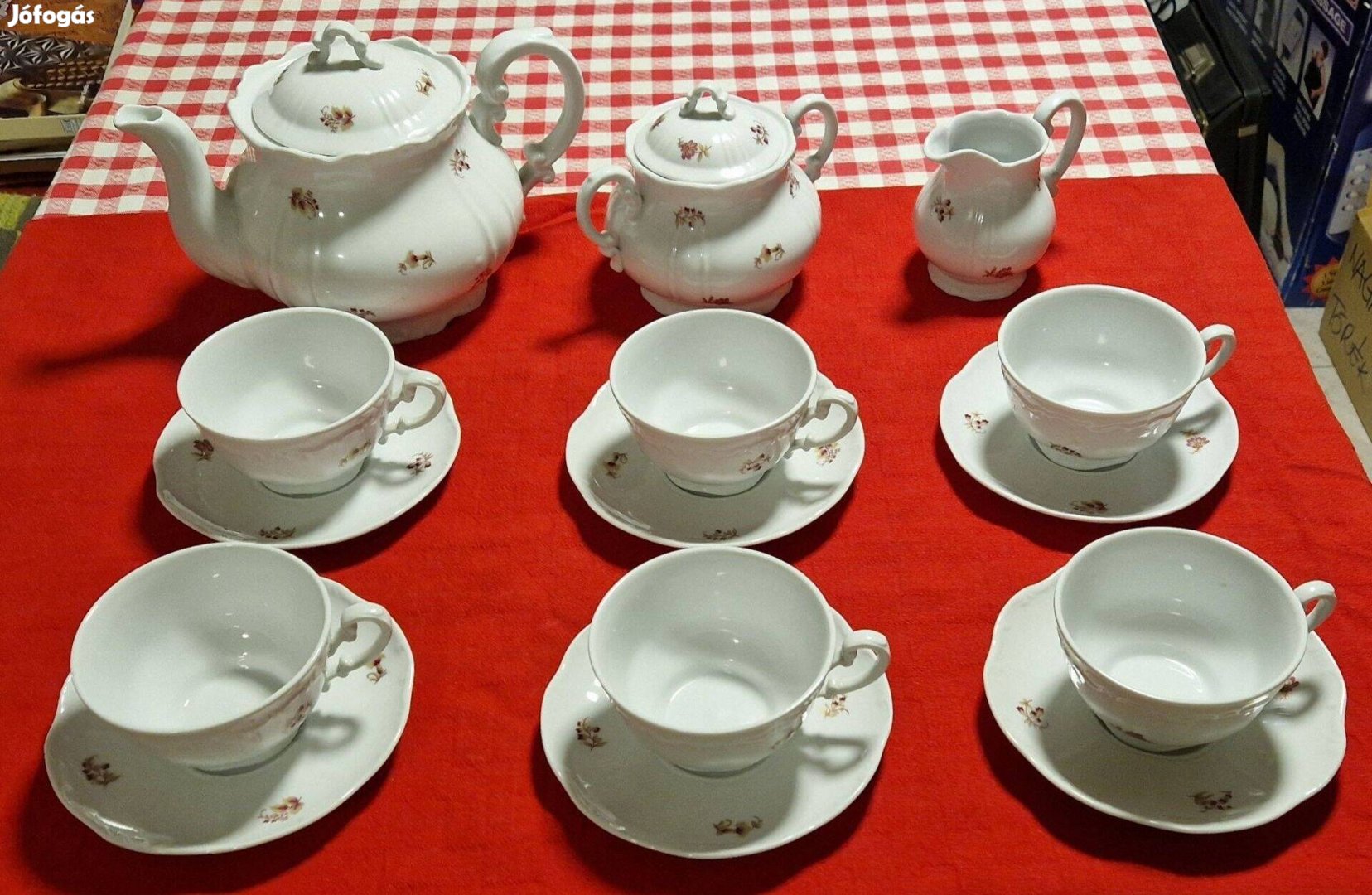 Eredeti Zsolnay porcelán teakészlet, teáskészlet, hibátlan
