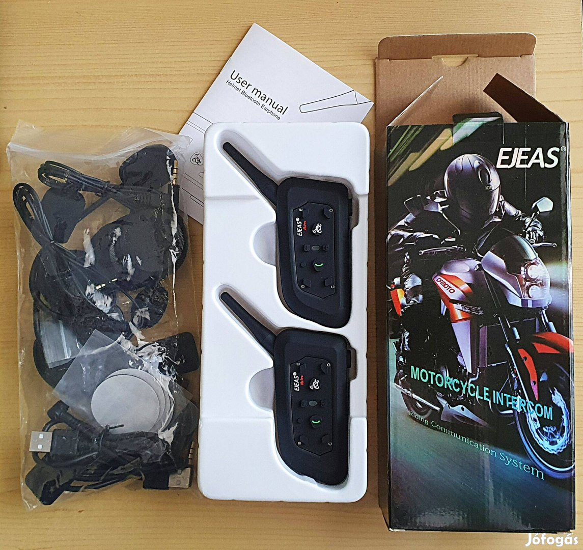 Eredeti! Sisakbeszélő Intercom Motoros Headset Kommunikáció Átbeszélő