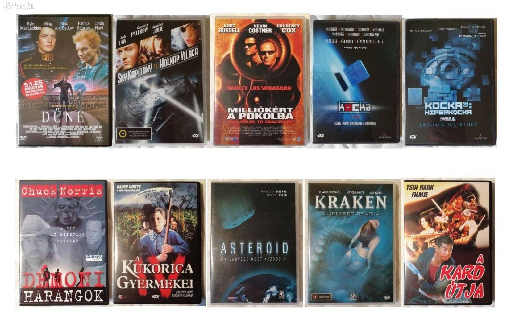 Eredeti, újszerű, karcmentes DVD-filmek