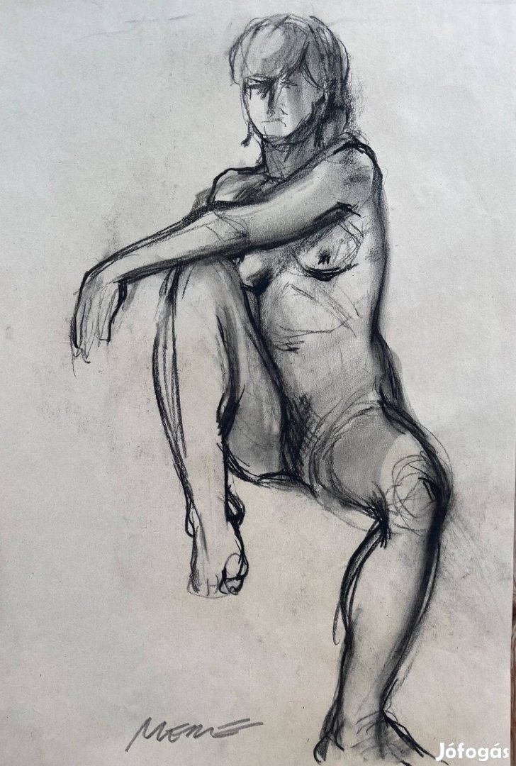 Eredeti akt szénrajz