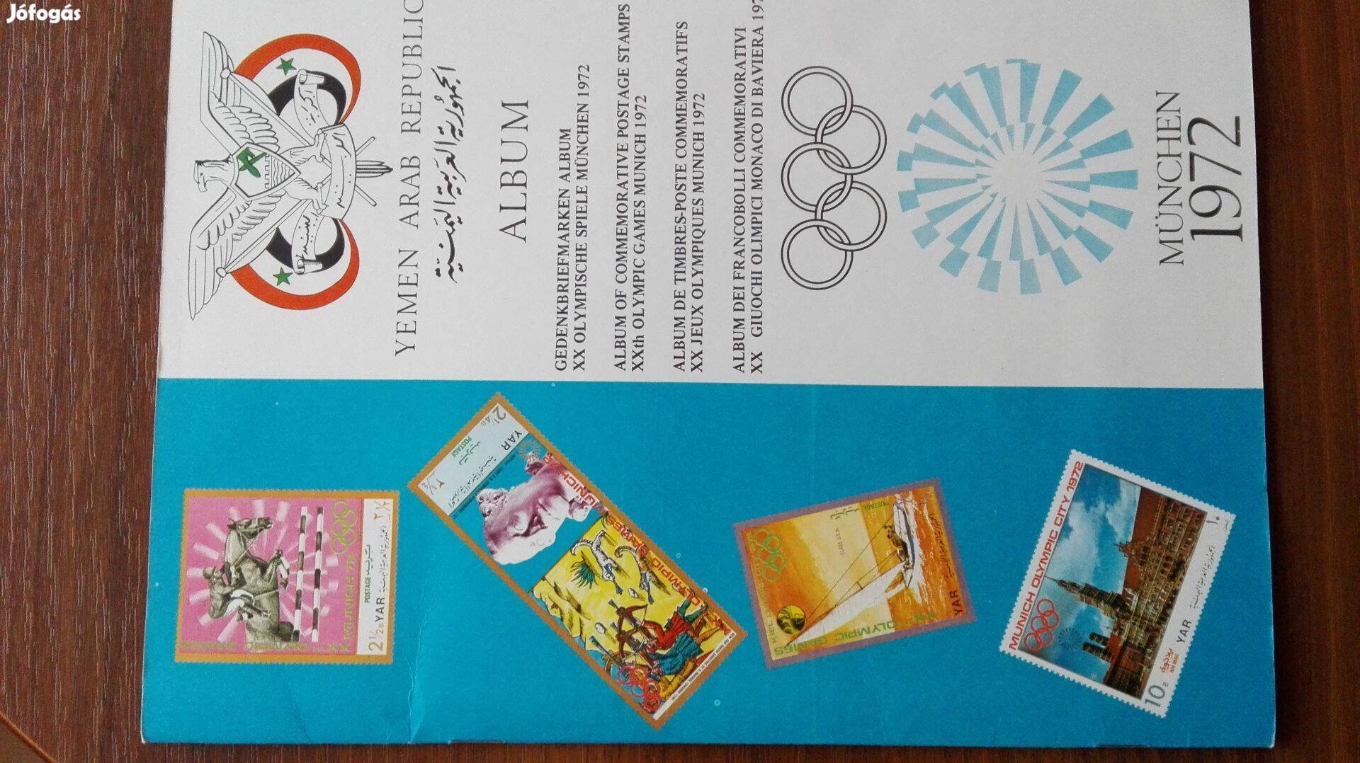 Eredeti bélyeg album az 1972-es Müncheni Olimpiára kiadva