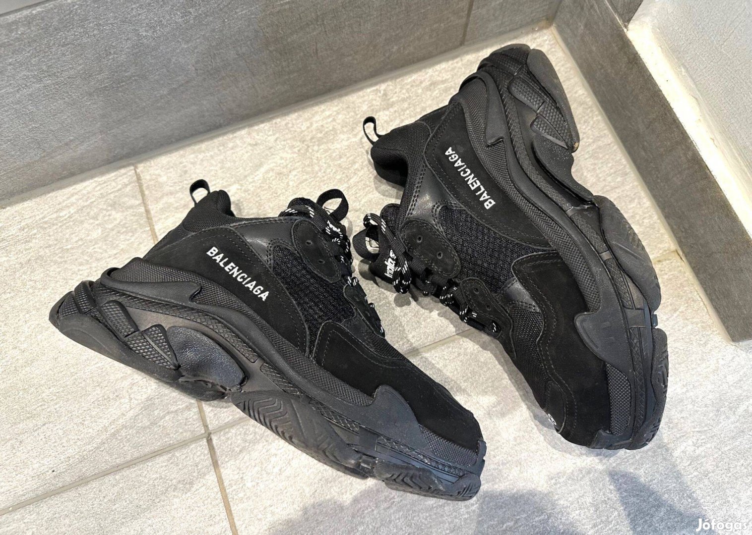 Eredeti bőr Balenciaga Triple S fekete Női cipő 38