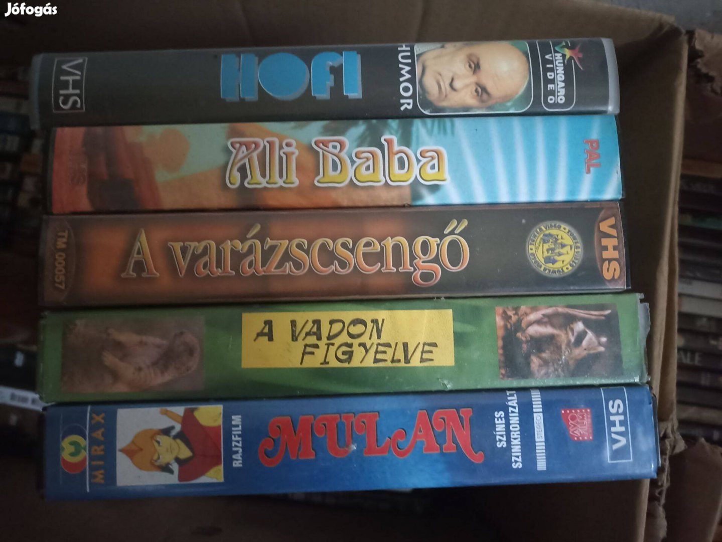 Eredeti gyári videókazetta 5 db VHS műsoros mese, Hofi humor