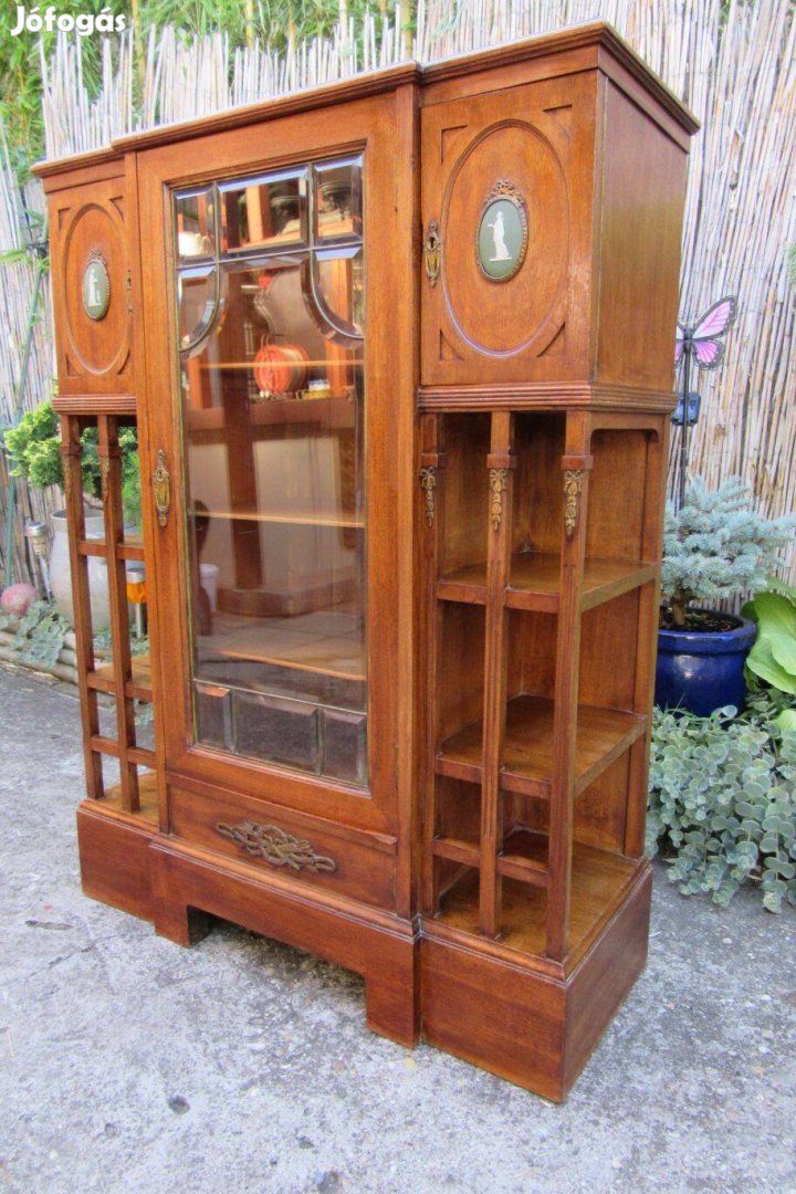 Eredeti jugendstil 2 fiókos 1 ajtós komód-szekrény
