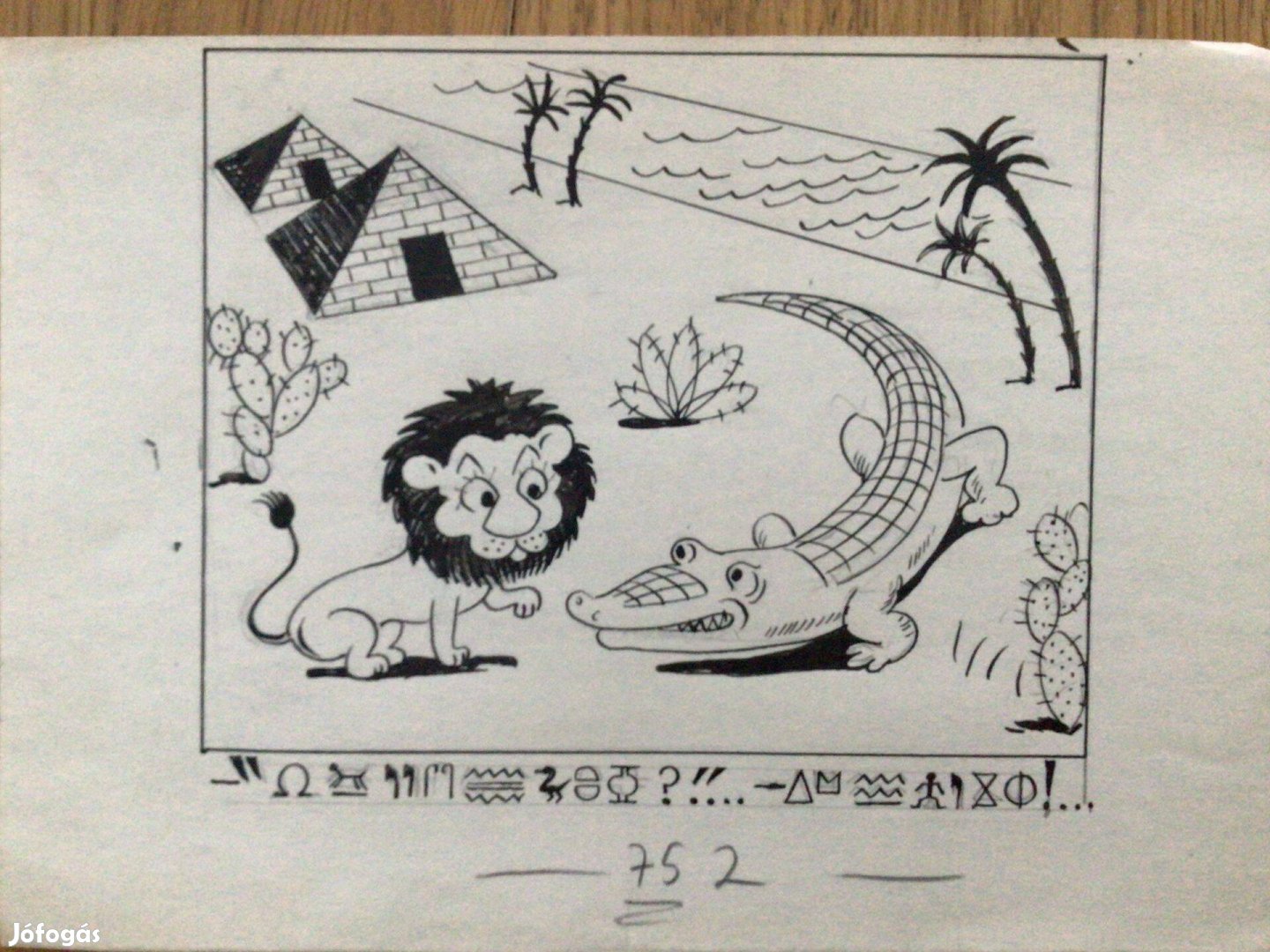 Eredeti karikatúra rajz a Szabad Száj c. lapba