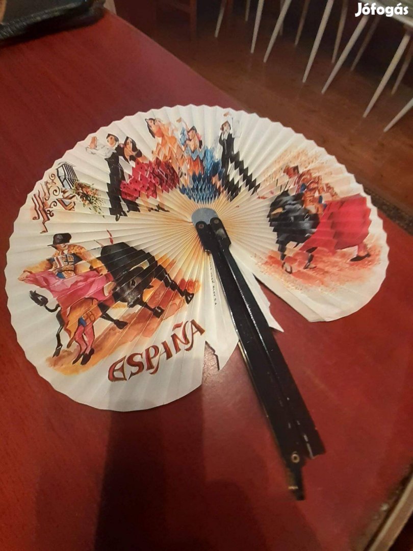 Eredeti kézi festésű Spanyol nyeles legyező
