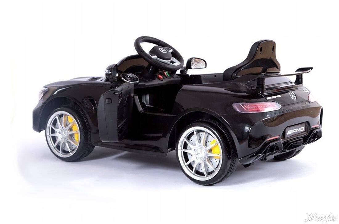 Eredeti lic. Mercedes AMG GT R lakk fekete elektromos kisautó -Akciós!
