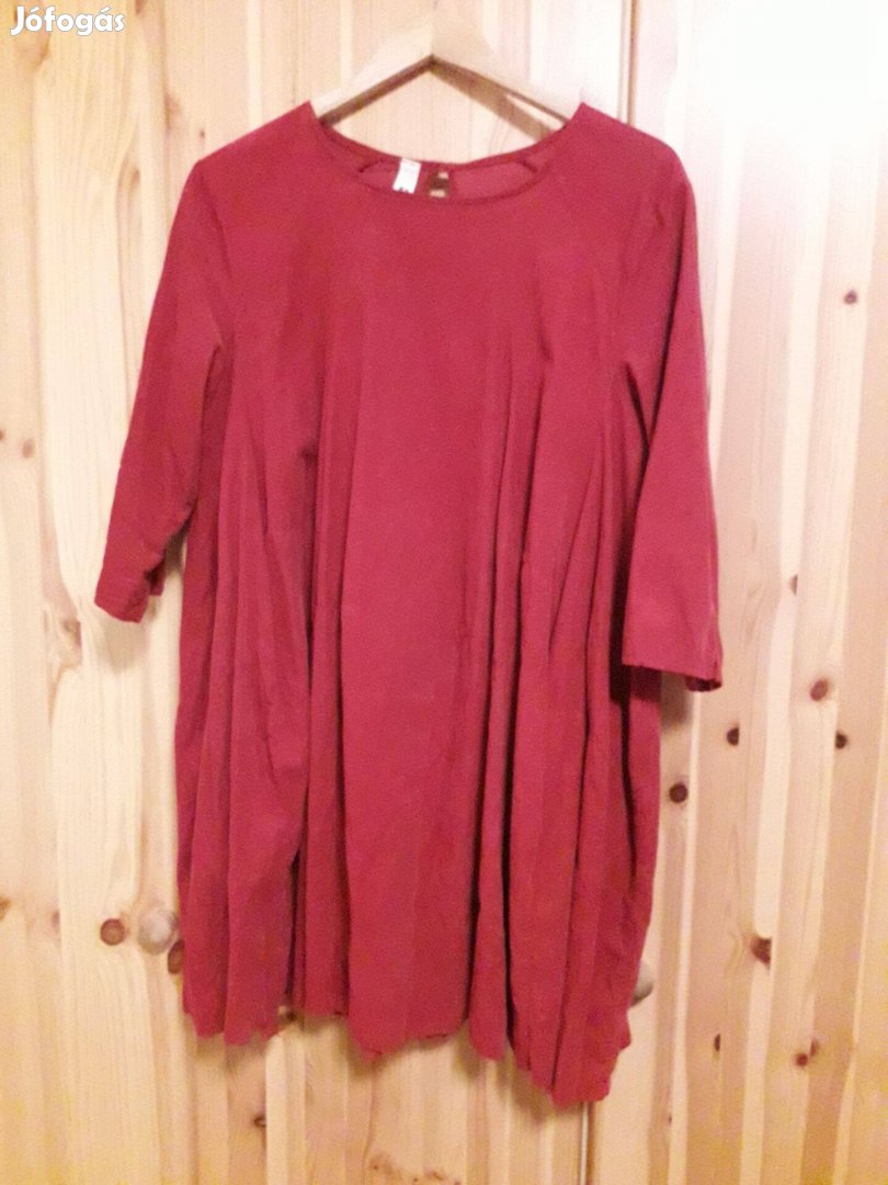 Eredeti olasz(Wendytrendy)egyméretű piros mikrokord ruha(kismamának is