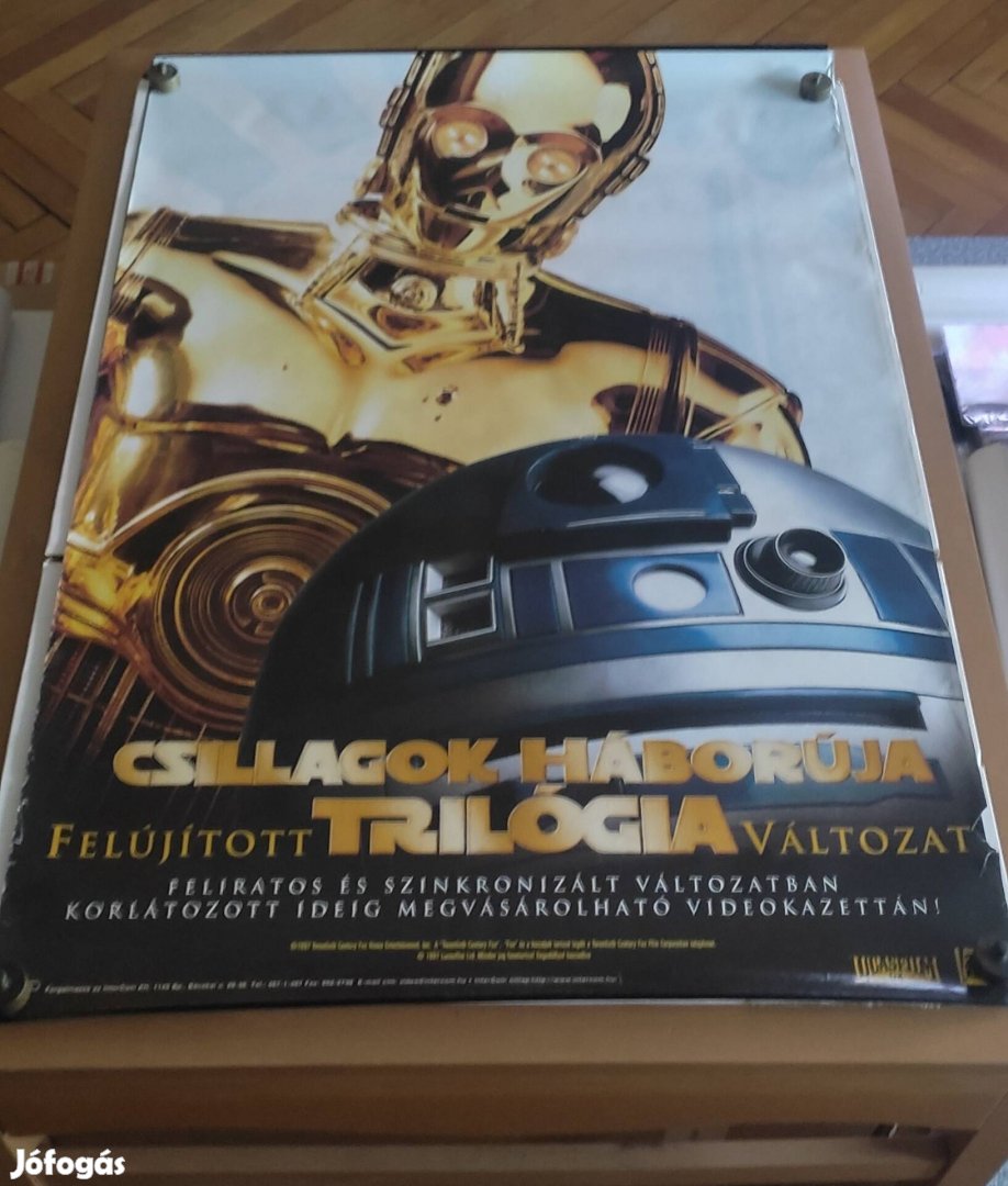 Eredeti régi Star Wars Csillagok háborúja trilógia C-3PO plakát