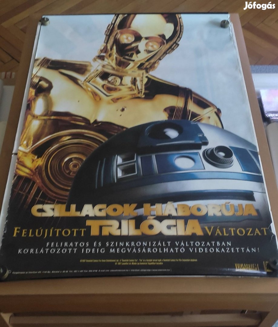 Eredeti régi Star Wars Csillagok háborúja trilógia C-3PO plakát