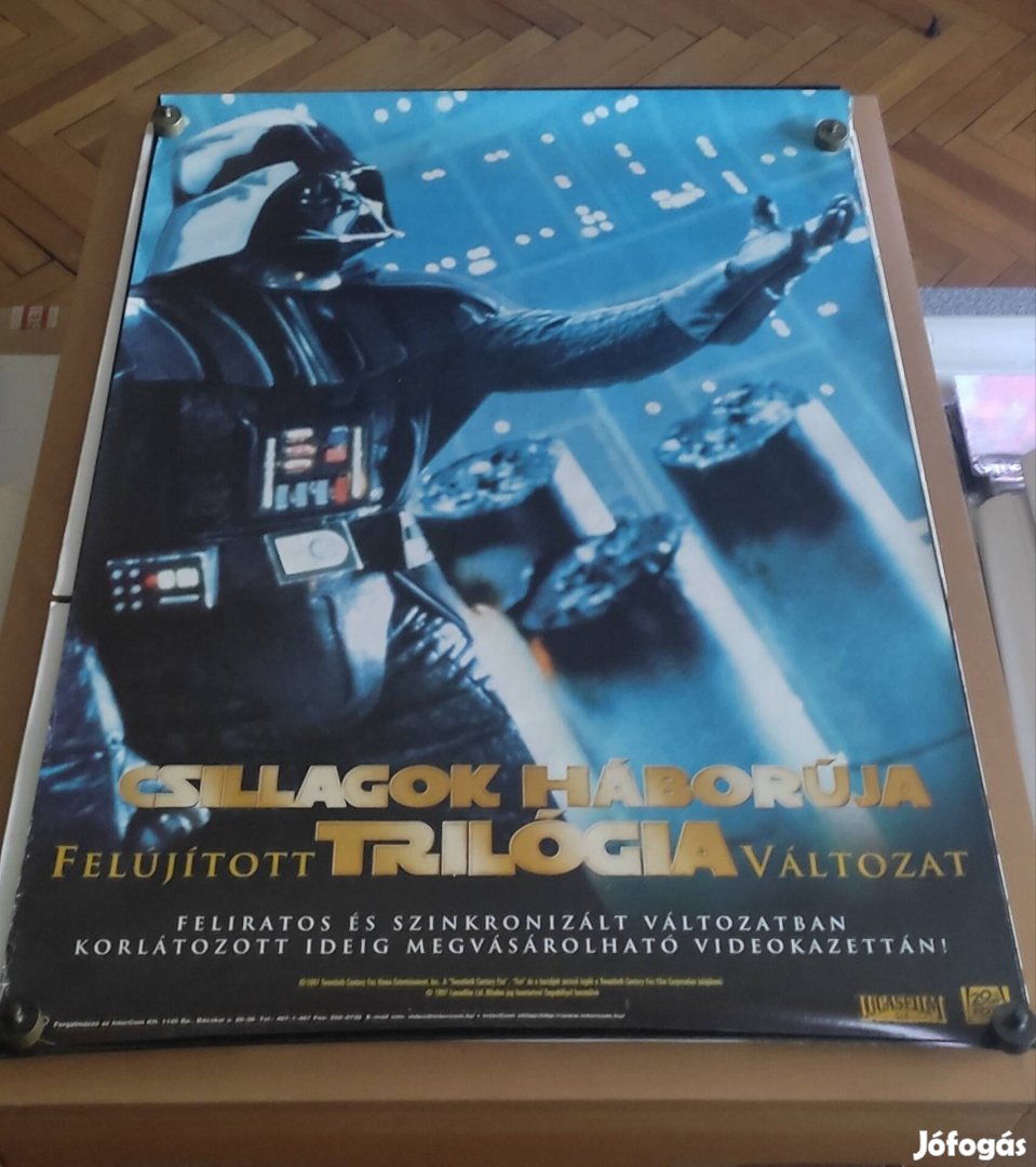 Eredeti régi Star Wars Csillagok háborúja trilógia Darth Vader plakát