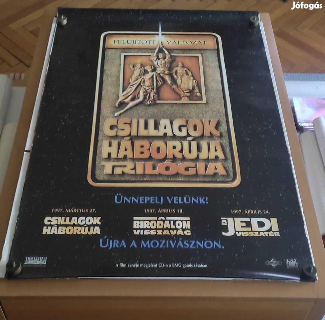 Eredeti régi Star Wars Csillagok háborúja trilógia plakát, poszter 