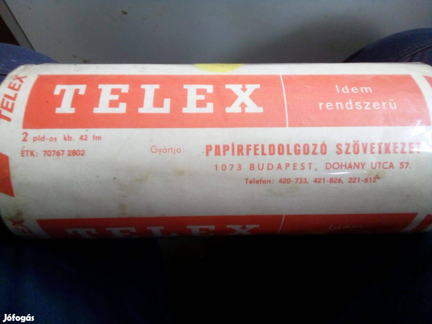 Eredeti telex papír a múltból eladó