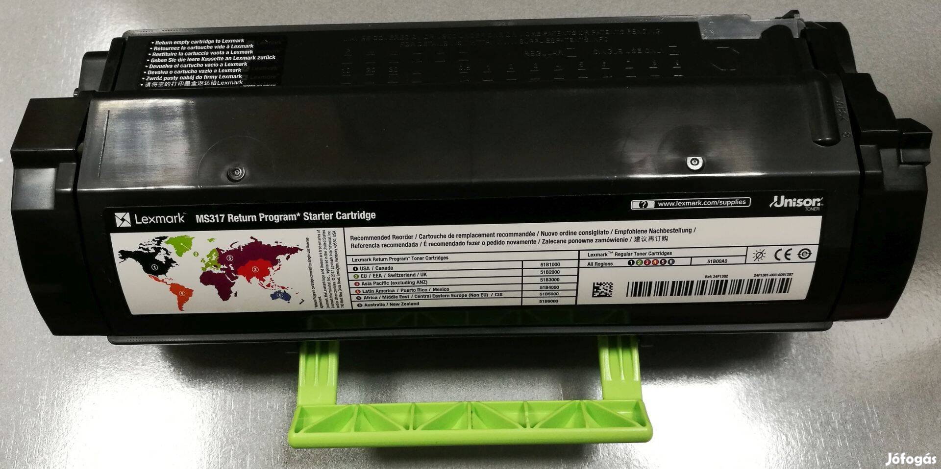 Eredeti új Lexmark 51B00A0 toner fekete