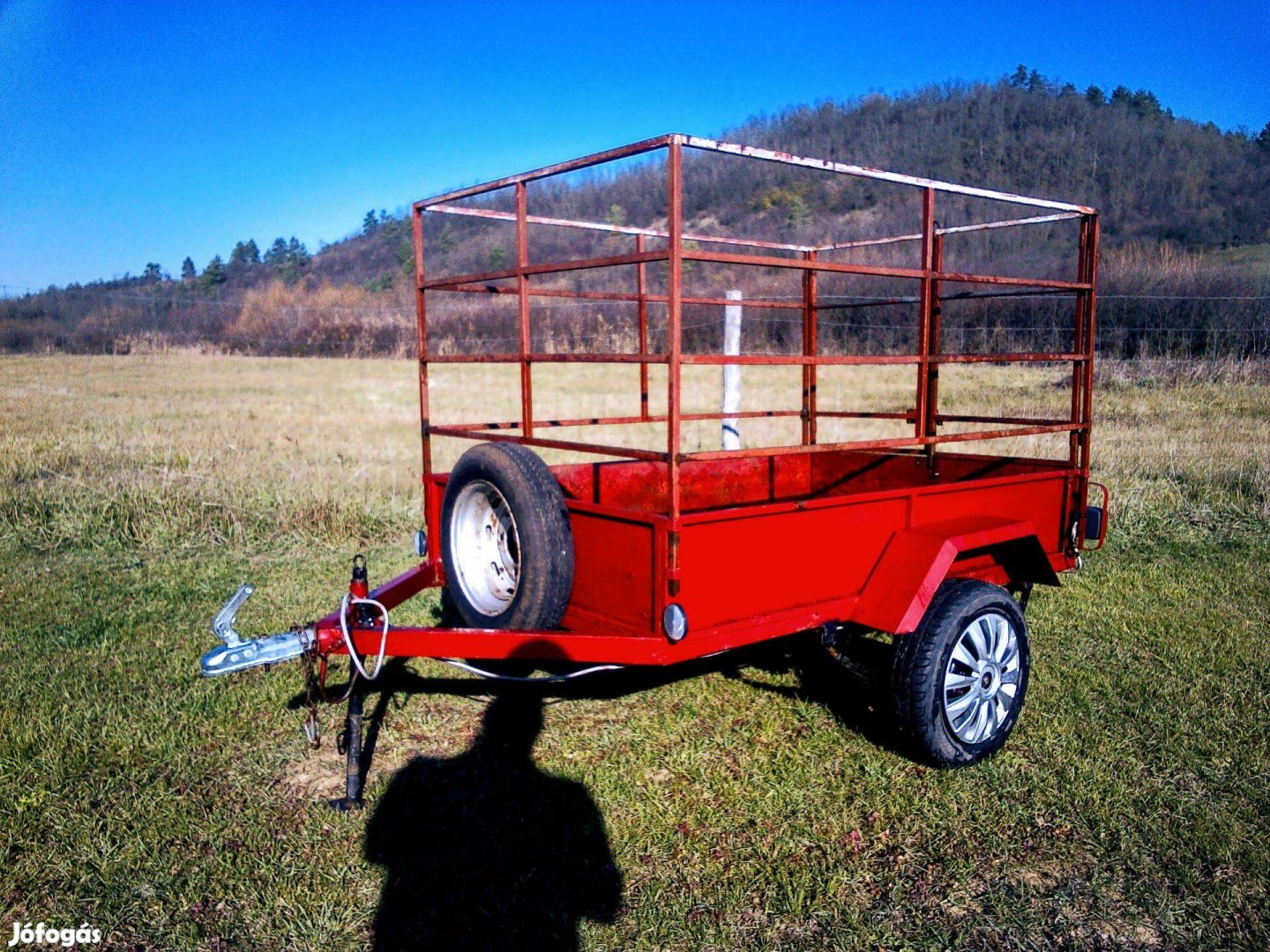 Eredetvizsgával friss Műszaki kiváló állapotú Erős120x190cm utánfutó