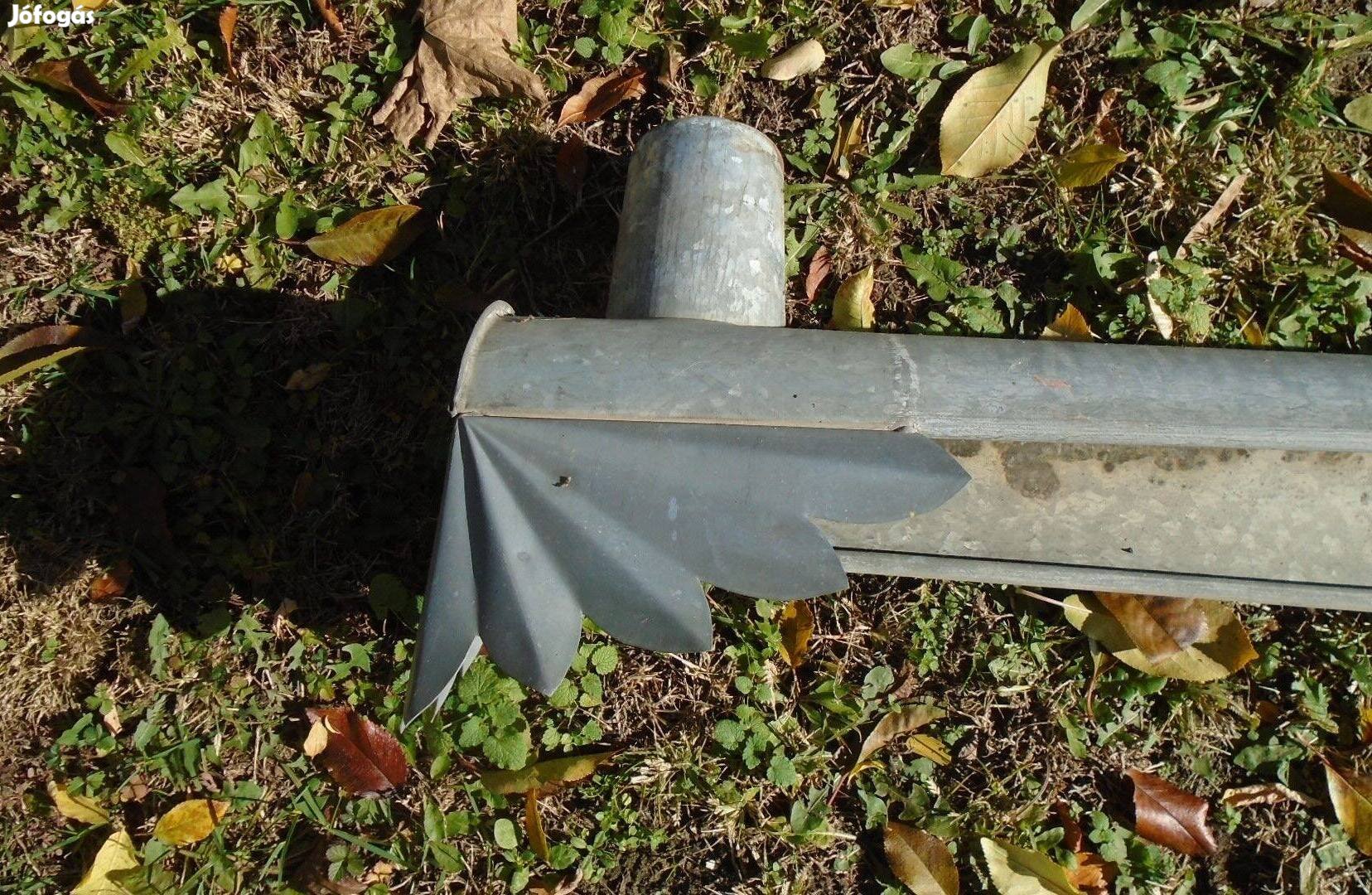 Ereszcsatorna szett - 4 hosszú résszel és záróval - használt