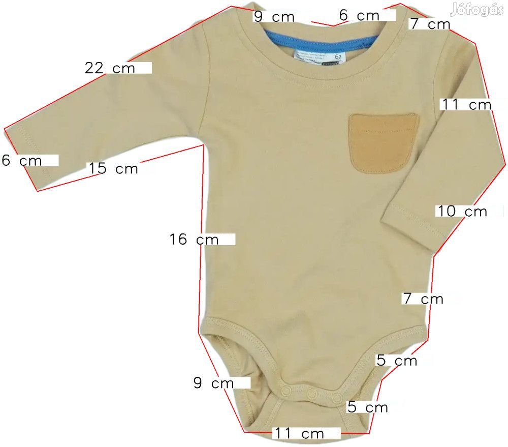 Ergee Új (címkés) Fiú Hosszú ujjú body (Méret: 62)