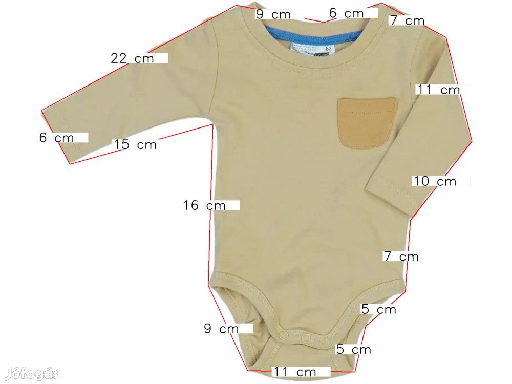 Ergee Új (címkés) Fiú Hosszú ujjú body (Méret: 62)