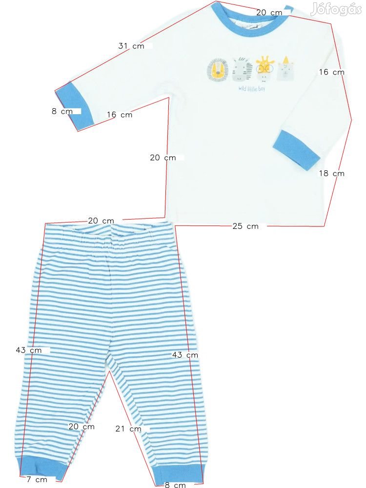 Ergee Új (címkés) Fiú Pizsama (Méret: 80)