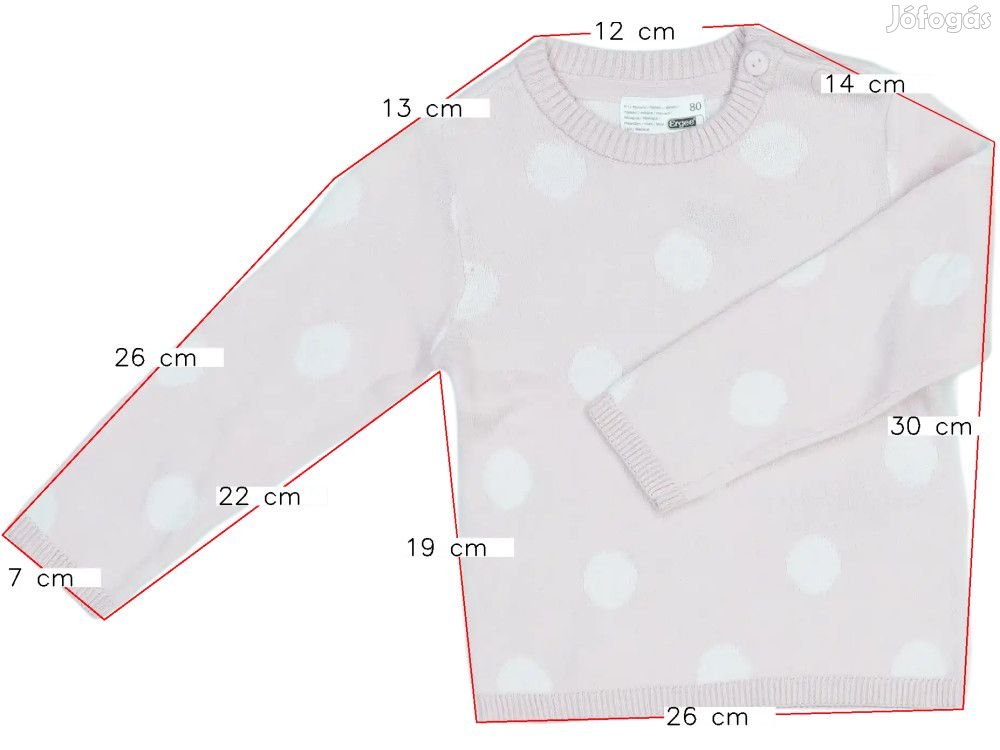 Ergee Új (címkés) Lány Kötött pulcsi (Méret: 80)