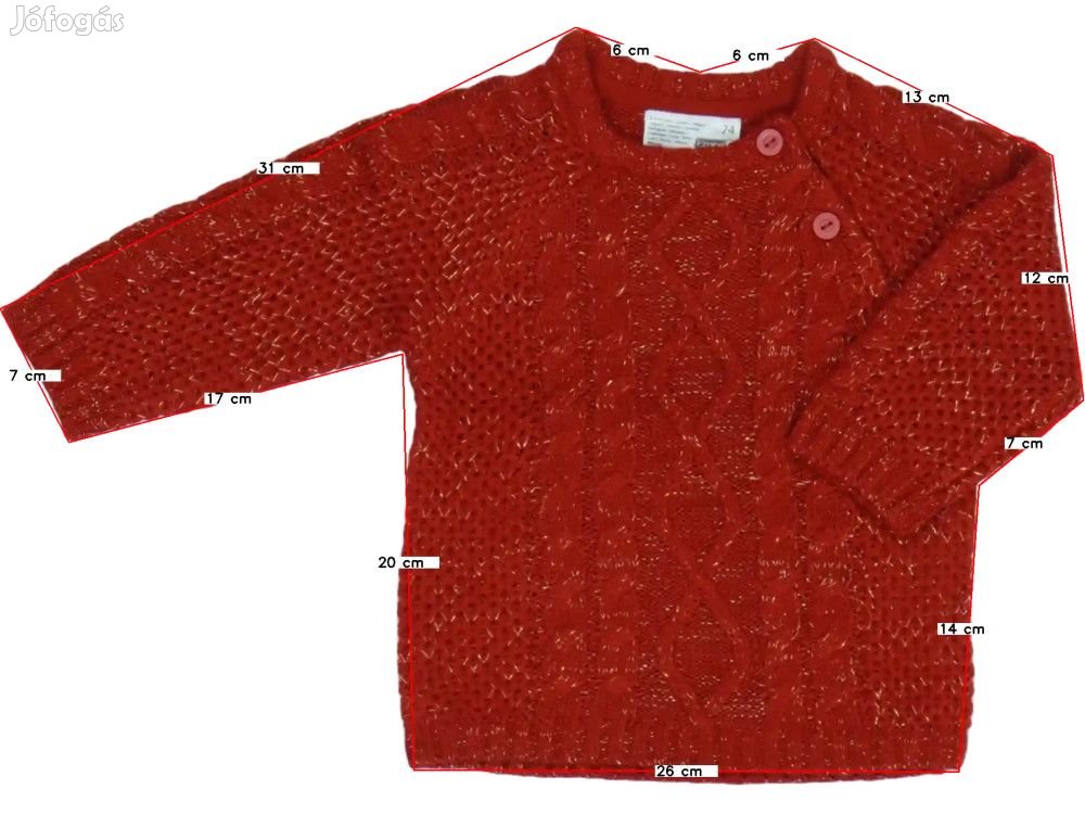Ergee Új (címkés) Lány Kötött pulcsi (Méret: 86)