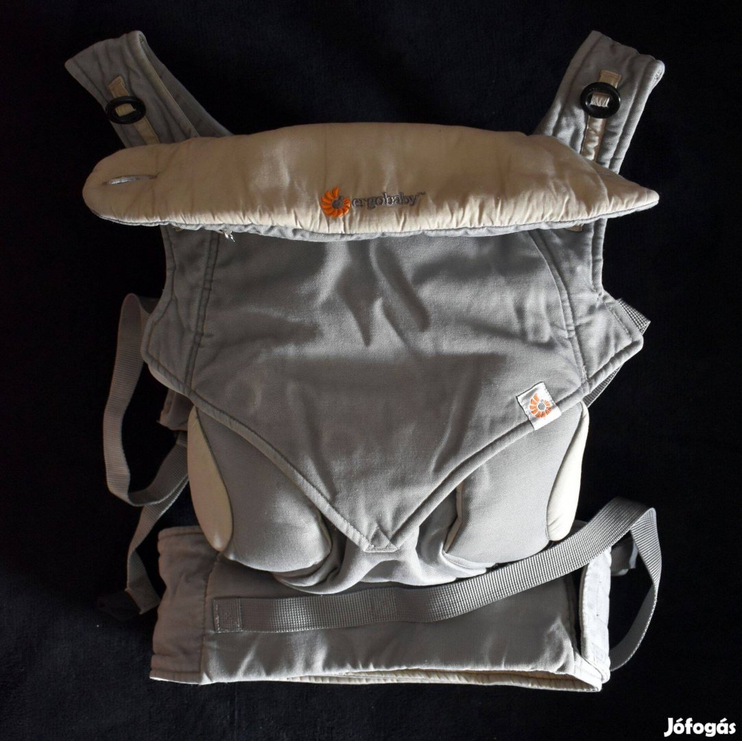 Ergobaby Four Position 360 Unisex szürke hordozó újszülött szűkítővel