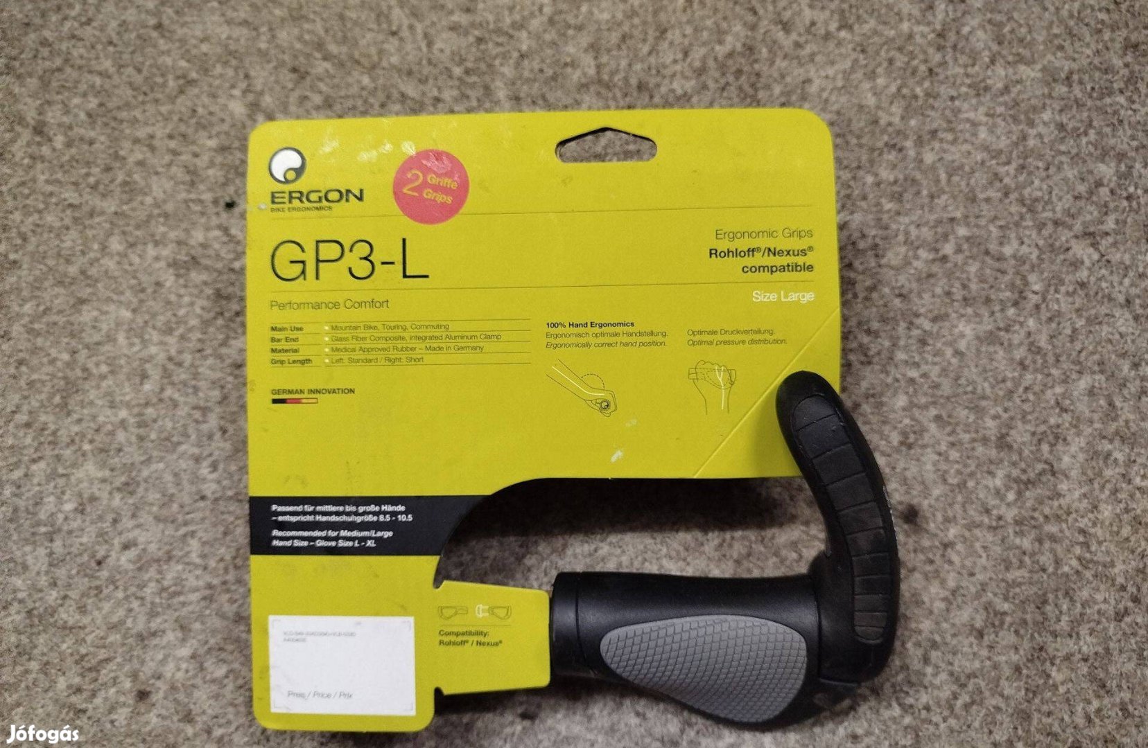 Ergon GP3-L bicikli kormány toldalék