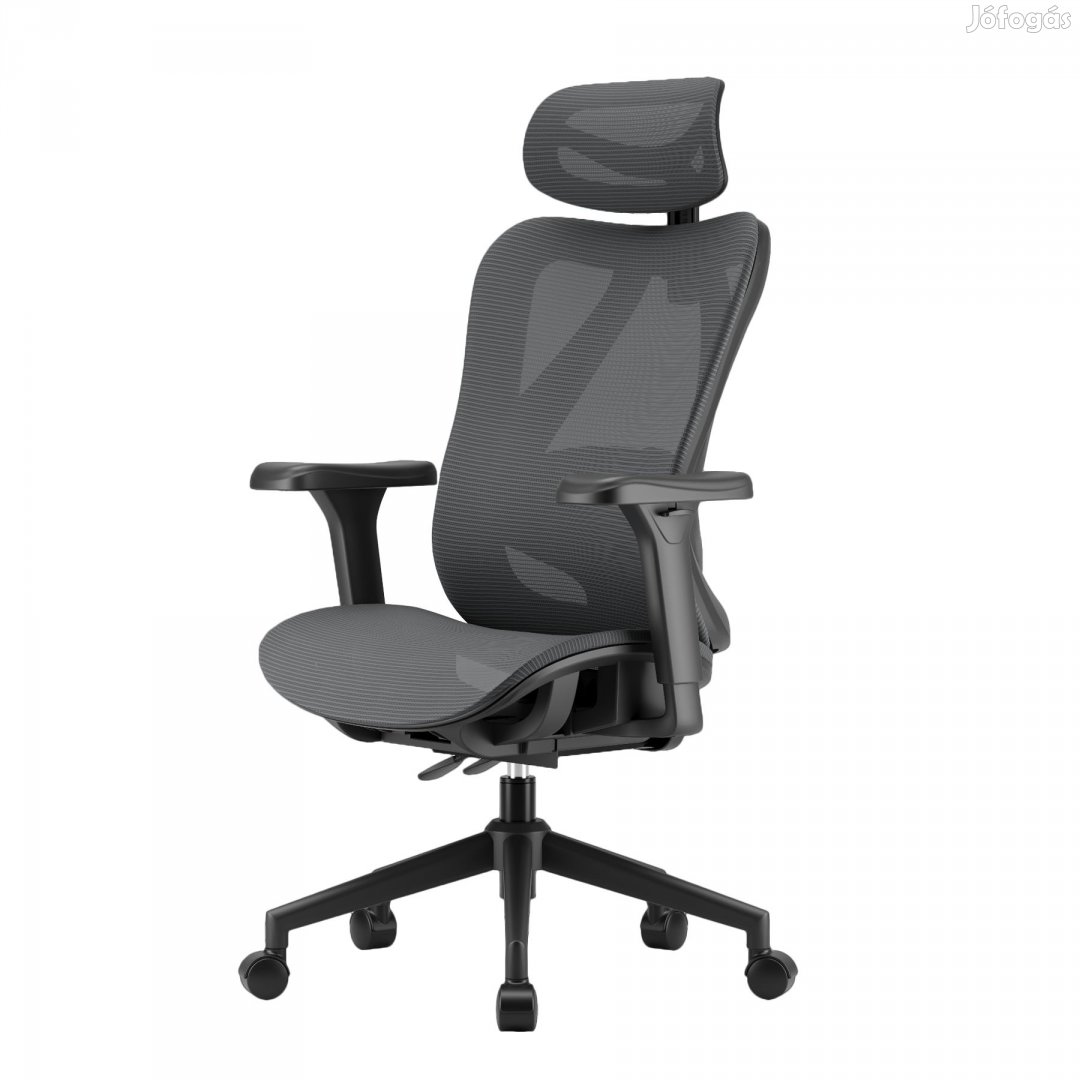 Ergonomikus irodai szék, forgószék, fekete (T15) hálós