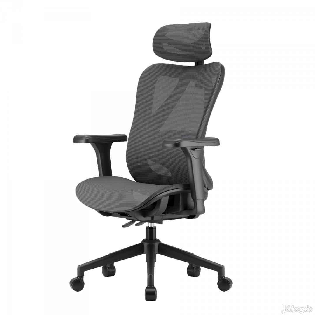 Ergonomikus irodai szék, forgószék, fekete (T15) hálós