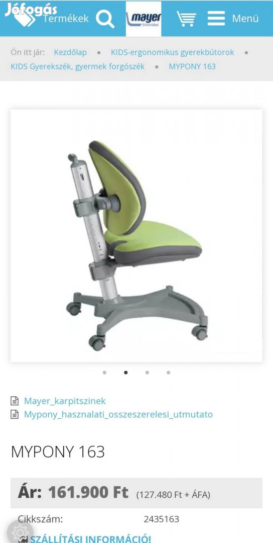 Ergonomikus szék gyermekeknek