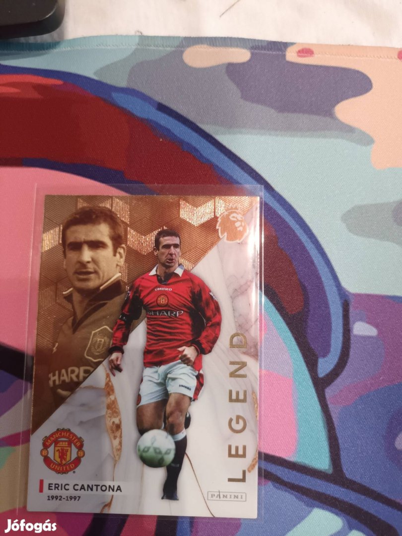 Eric Cantona Panini PL Legend focis kártya Manchester United