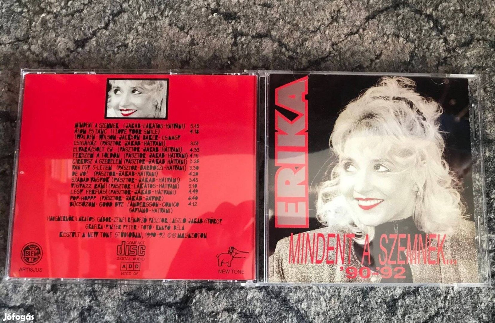 Erika:Mindent a szemnek '90-'92 CD Zoltán Erika CD ,Posta megoldható