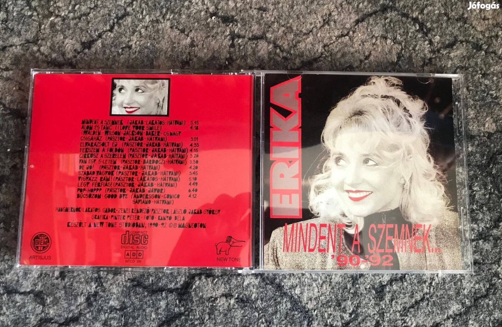 Erika:Mindent a szemnek '90-'92 CD Zoltán Erika CD ,Posta megoldható