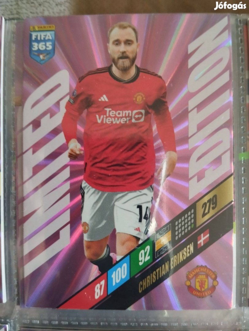 Eriksen Manchester United FIFA 365 2024 Limited edition focis kártya