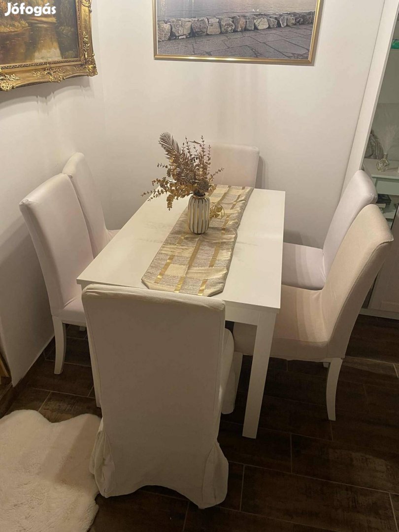 Érkező szék IKEA 6 db + huzat 3 garn/db